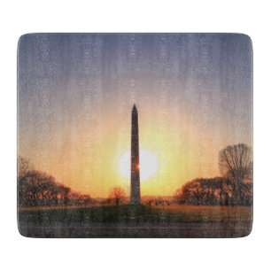 Planche À Découper Monument de Washington au coucher du soleil