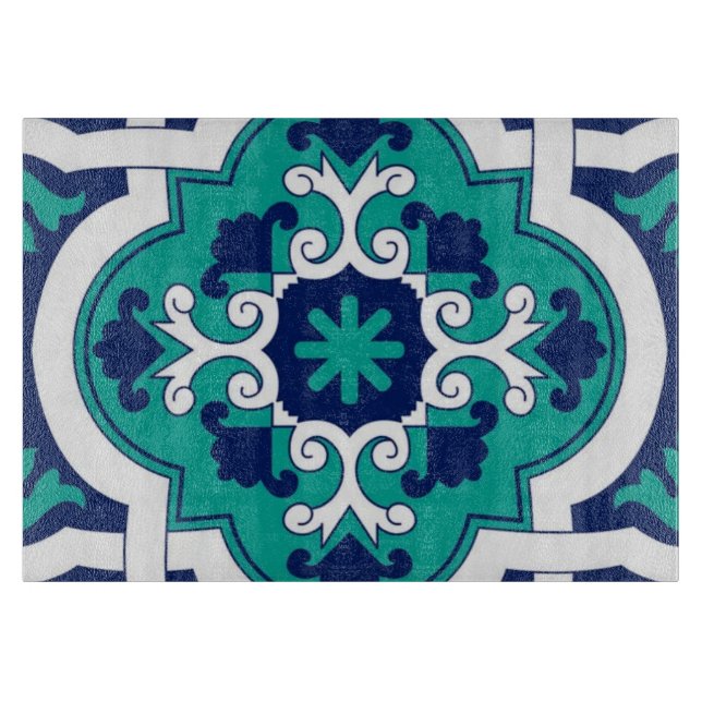 Planche À Découper Moroccan Oasis Mosaic for Luxury Mediterranean  (Devant)