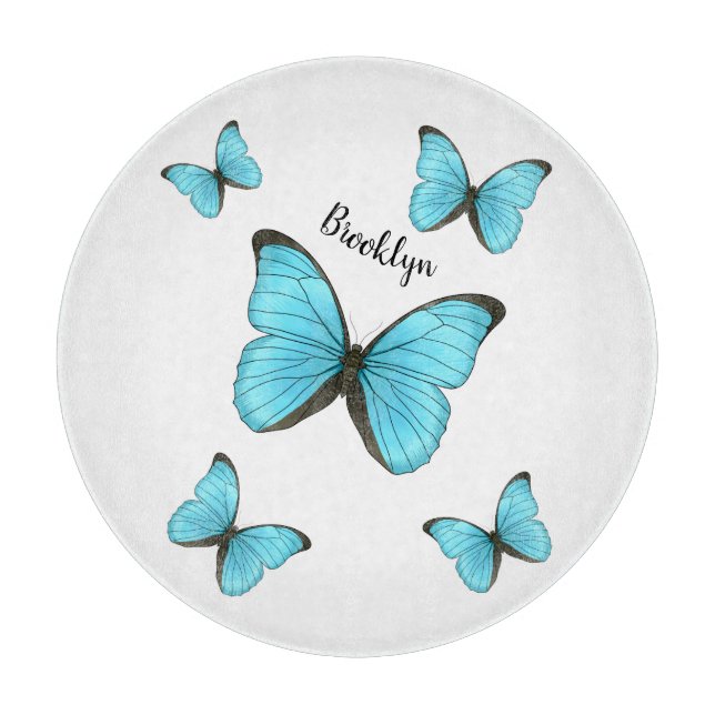 Planche À Découper Morpho butterflies cartoon illustration  (Devant)