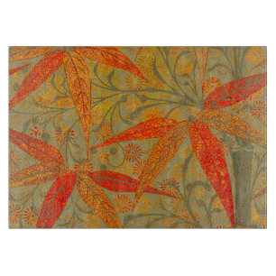 Planche À Découper Morris & Co. Motif Bamboo Godwin Orange et Sauge