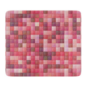 Planche À Découper Mosaïque Carré rose et violet