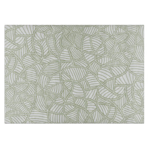 Planche À Découper Mosaïque feuille aléatoire vert pâle