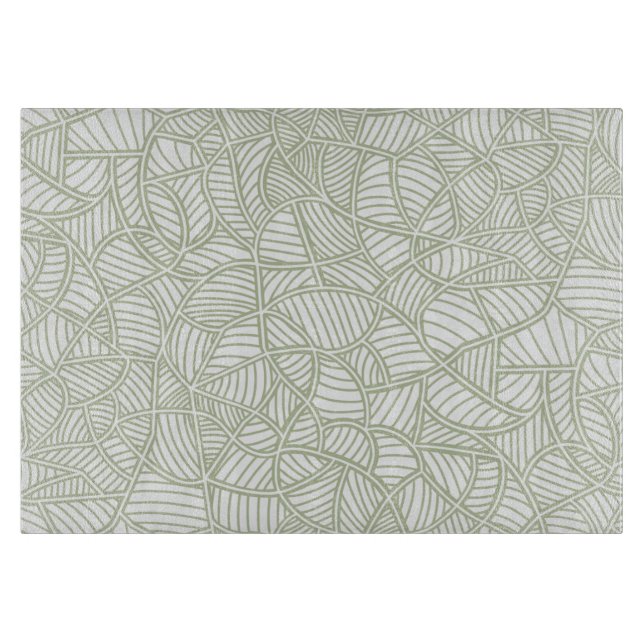 Planche À Découper Mosaïque feuille aléatoire vert pâle (Devant)