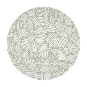 Planche À Découper Mosaïque feuille aléatoire vert pâle