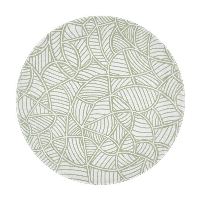 Planche À Découper Mosaïque feuille aléatoire vert pâle (Devant)