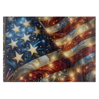 Planche À Découper Mosaïque patriotique Drapeau USA