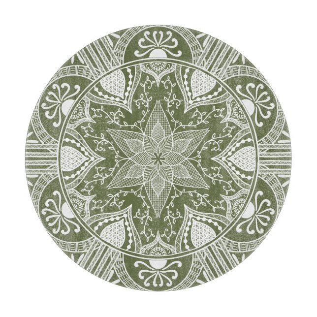 Planche À Découper Moss Mandala (Devant)
