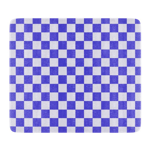 Planche À Découper Motif à carreaux crème myrtille (Devant)