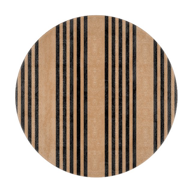 Planche À Découper Motif à cinq bandes noir et brun (Devant)