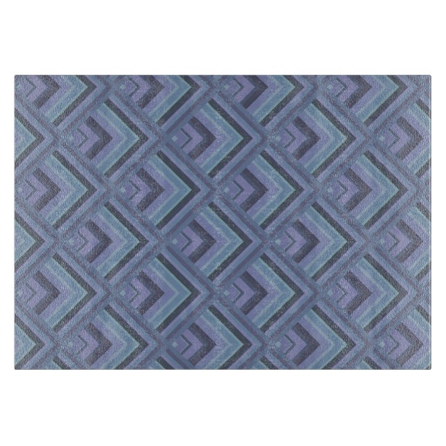 Planche À Découper Motif à échelle gris bleu (Devant)