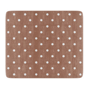 Planche À Découper Motif à pois brun moyen sans couture