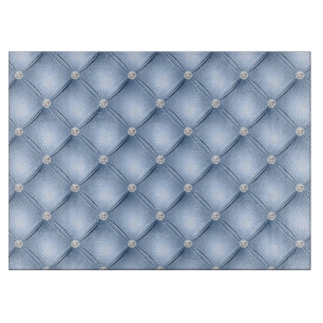 Planche À Découper Motif à tufté en diamant bleu clair de luxe (Devant)