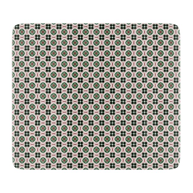 Planche À Découper Motif abstrait de Noël funky boho rétro mignon (Devant)