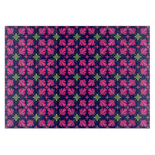 Planche À Découper Motif abstrait de pétales florales roses géométriq