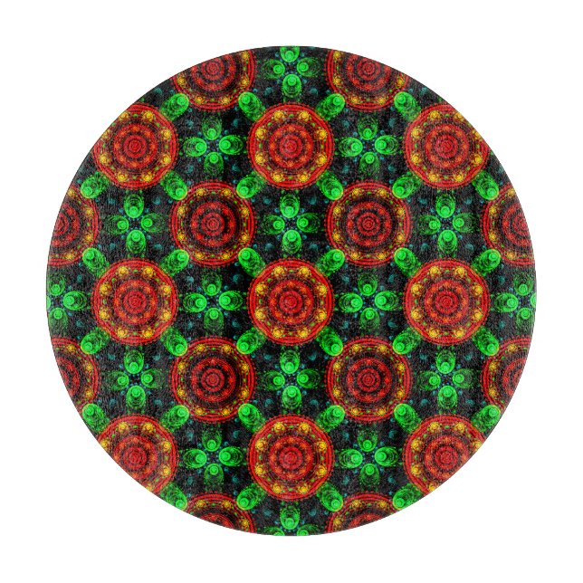 Planche À Découper Motif abstrait élégant boho moderne floral #504 (Devant)