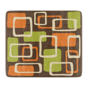Planche À Découper Motif Abstrait moderne rétro du milieu du siècle