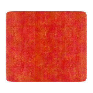 Planche À Découper Motif Abstrait Orange Rouge