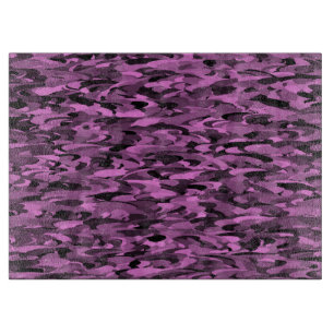 Planche À Découper Motif Abstrait Violet Noir