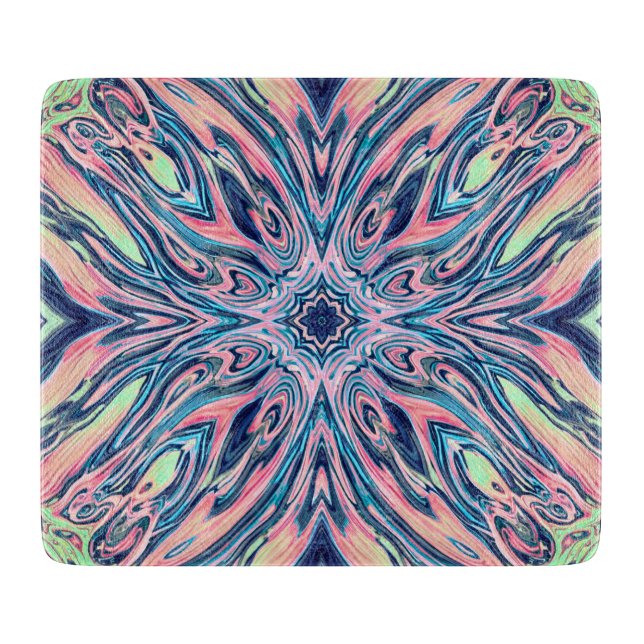 Planche À Découper motif agate de corail océanique (Devant)