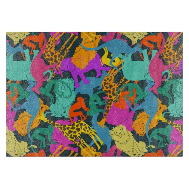 Planche À Découper Motif animal de silhouettes (Devant)