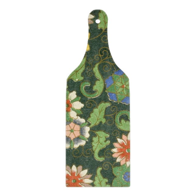 Planche À Découper Motif antique cloisonné chinois : Vert Jade (Devant)