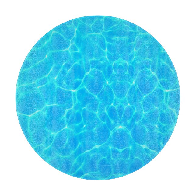 Planche À Découper Motif Aqua Avec Réflexion Vagues (Devant)