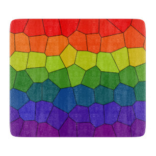 Planche À Découper Motif arc-en-ciel