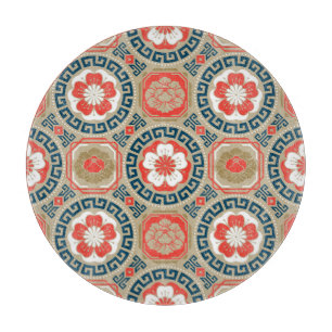 Planche À Découper Motif asiatique : Design géométrique élégant