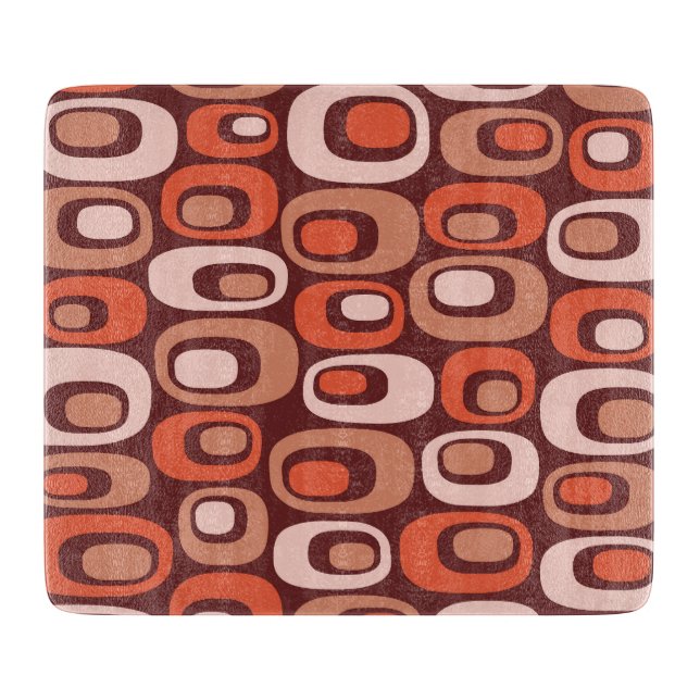 Planche À Découper Motif atomique moderne du milieu du siècle (Devant)