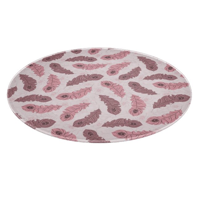 Planche À Découper motif aux plumes de paons (Coin)