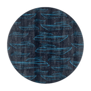 Planche À Découper Motif bleu de yacht