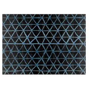 Planche À Découper Motif bleu Shibori sur fond noir