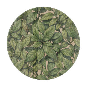 Planche À Découper Motif botanique vert feuille sans couture vintage