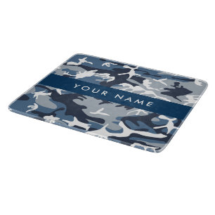 Planche À Découper Motif camouflage neige hivernale bleue Personnalis