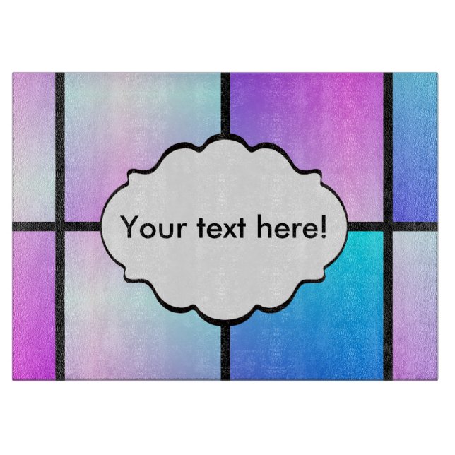 Planche À Découper Motif carré dégradé (Devant)