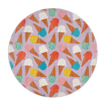 Motif coloré de cône de glace dessiné à la main