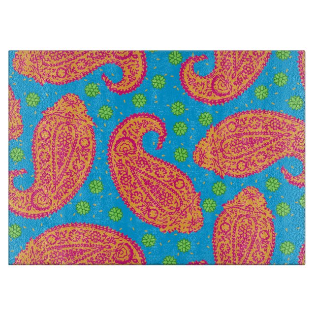 Planche À Découper Motif coloré Paisley (Devant)