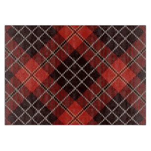 Planche À Découper Motif Colorfull écossais Géométrique Vintage
