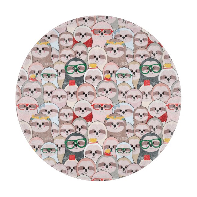 Planche À Découper Motif comique de paresse (Devant)