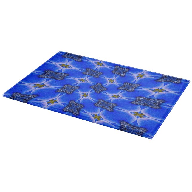 Planche À Découper Motif d'anémone du Jardin bleu (Coin)