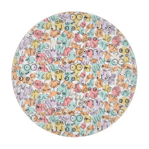 Planche À Découper Motif d'anniversaire coloré