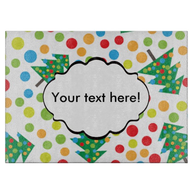 Planche À Découper Motif d'arbres de Noël (Devant)