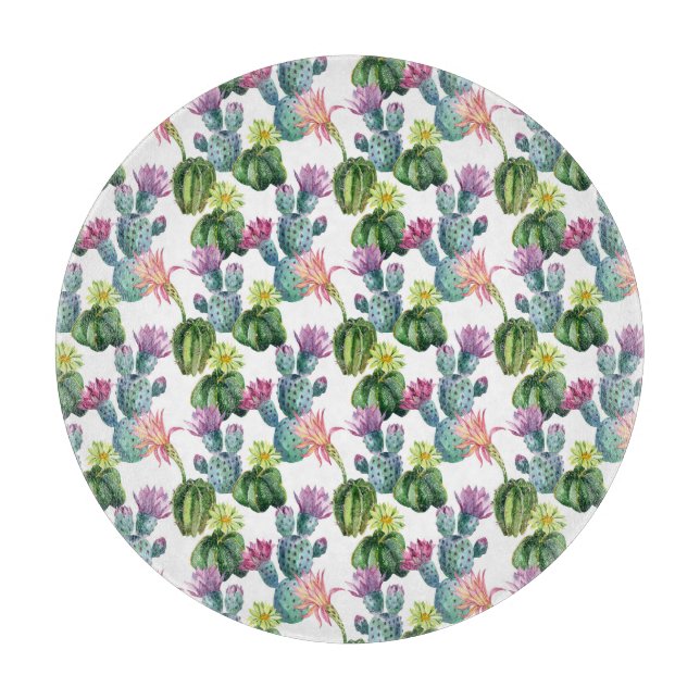 Planche À Découper Motif d'art Cacti (Devant)