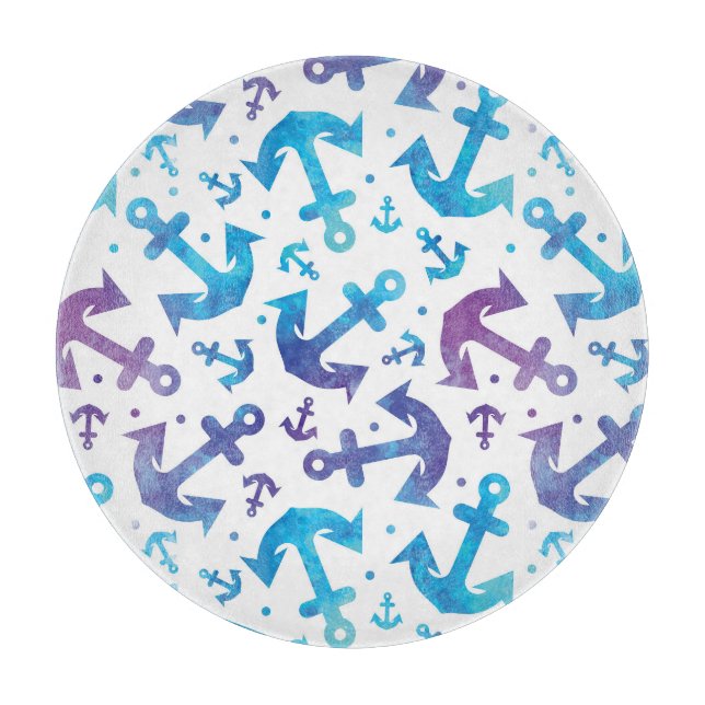 Planche À Découper Motif de Ancre Tie Dye 2 (Devant)