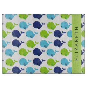 Planche À Découper Motif De Baleines, Beaux Baleines, Votre Nom