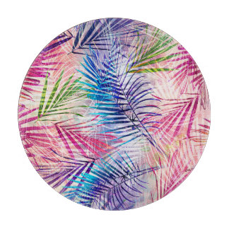 Planche À Découper Motif de basculement Feuilles d'aquarelle Abstrait