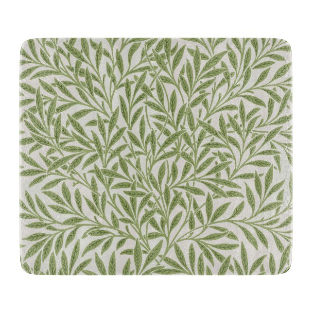 Planche À Découper Motif de branches feuillues vertes  (Devant)