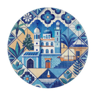 Planche À Découper Motif de carreaux Azulejo