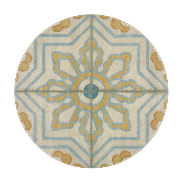 Planche À Découper Motif de carreaux décoratifs de l'ancien monde (Devant)