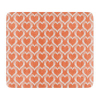 Motif de cœurs blancs corail